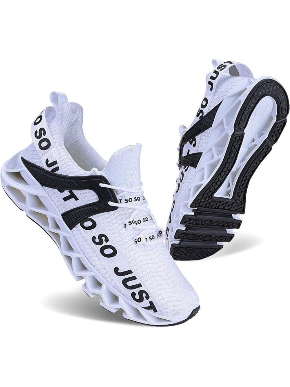 Women's White Mesh Comfortable  Non Slip Athletic Tennis Walking Blade Sneakers